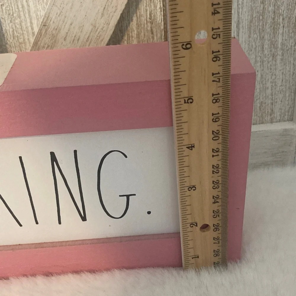 Rae Dunn Pink 'Happy Spring' Sign
